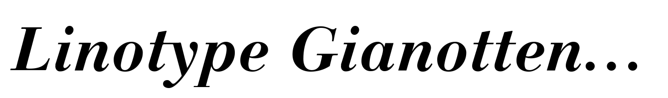 Linotype Gianotten Bold Italic